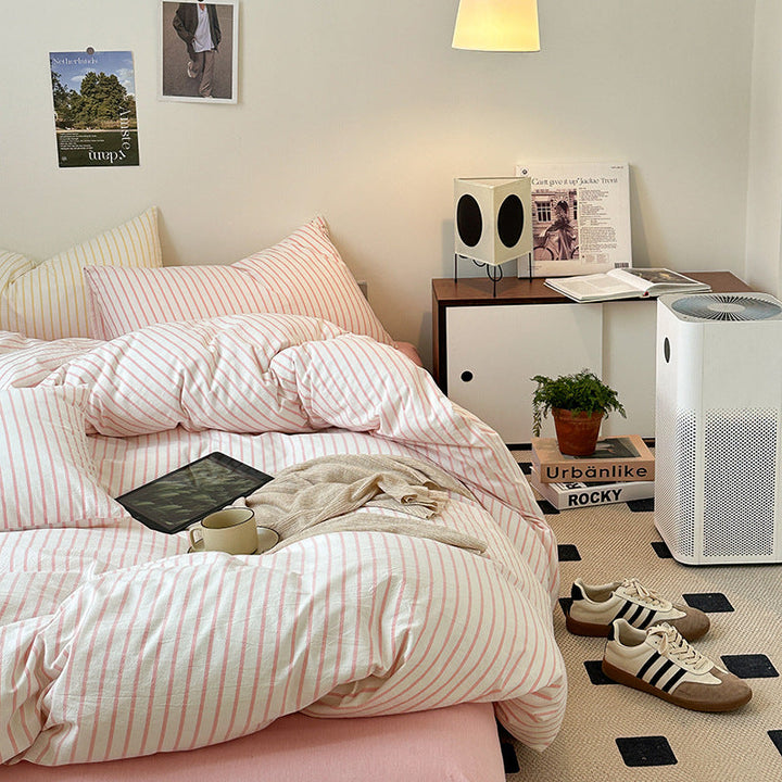 Rynx Scandinavian Retro Striped Bedding Set