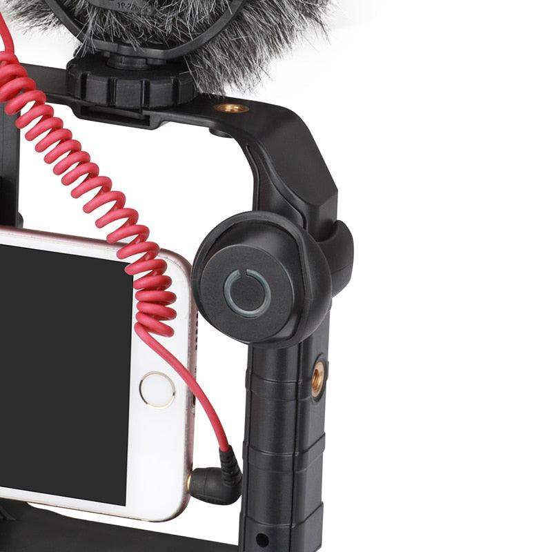 Lisslune | VideoGrip Smartphone Stabilizer – Professional Filmcage with Cold Shoe Mounts