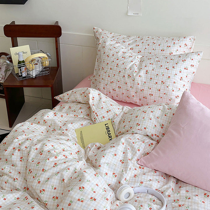 Rynx Sweet Cherry Check Bedding Set