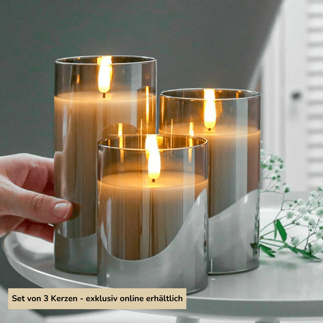 Lisslune | AmberLys Scented Candle in Glass | 1 + 2 FREE
