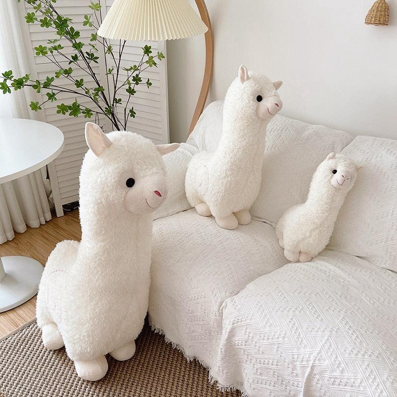 Lisslune | Happy Alpaca Sheep Plush Cushion - Cute Decorative Cushion for Home and Gifts