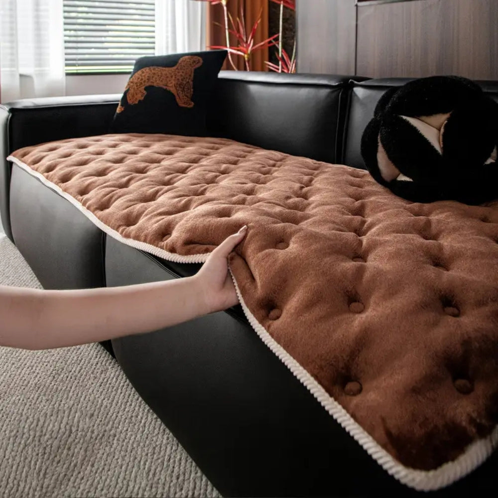 Lisslune | Plush Button-Tufted Sofa Cover
