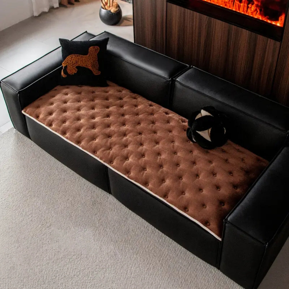 Lisslune | Plush Button-Tufted Sofa Cover
