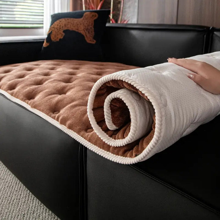 Lisslune | Plush Button-Tufted Sofa Cover