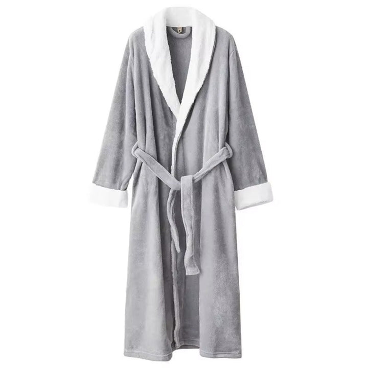 Lisslune | Plush Fleece Contrast Trim Bathrobe