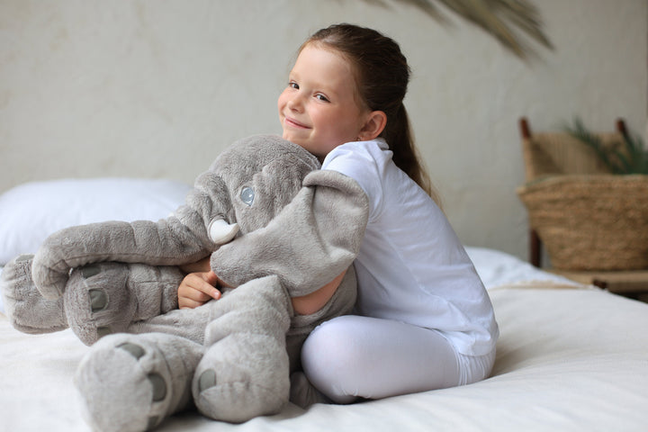 Lisslune | Plush Elephant Cushion – Super Soft Comfort for Babies and Toddlers, Available in 40cm and 60cm Sizes