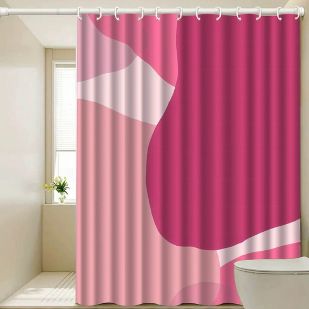 Lisslune | Poppie Bright Pink Bath Curtain