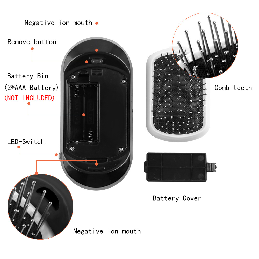 Lisslune | Portable negative ion hair brush