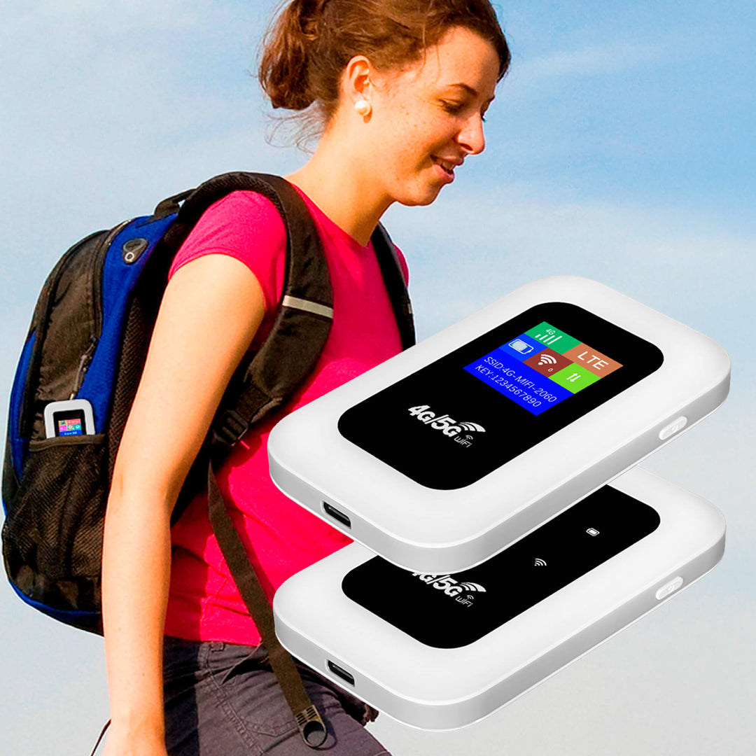 Lisslune | Portable 5G Wi-Fi Router | Secure, High-Speed Connection for Travel & Home Use