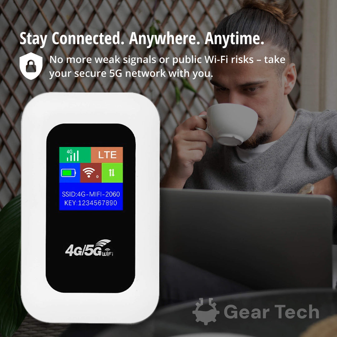 Lisslune | Portable 5G Wi-Fi Router | Secure, High-Speed Connection for Travel & Home Use