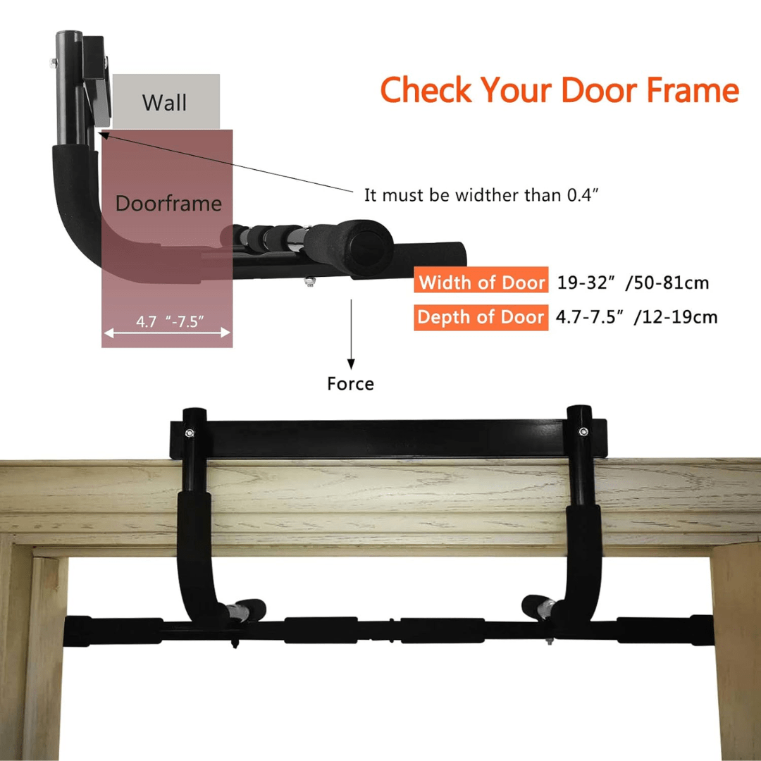 Lisslune | Door frame pull-up bar for effective upper body training at home