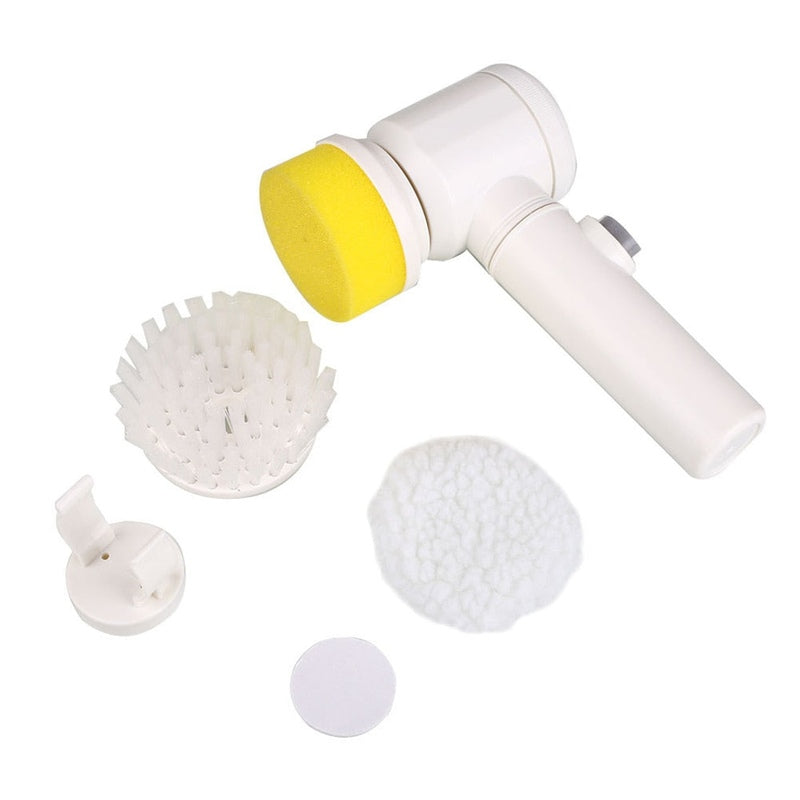 Lisslune | PowerScrub | Compact Cordless Electric Scrubber with Brush Attachments