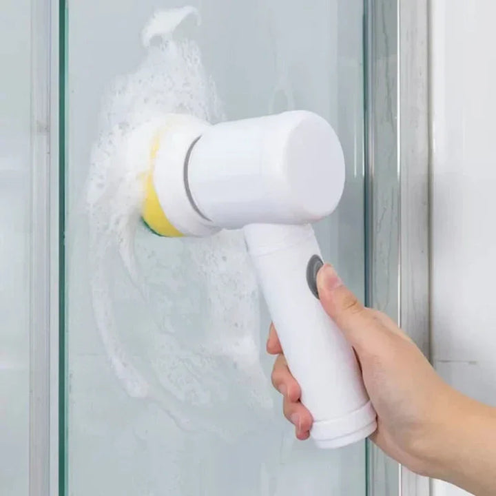 Lisslune | PowerScrub | Compact Cordless Electric Scrubber with Brush Attachments