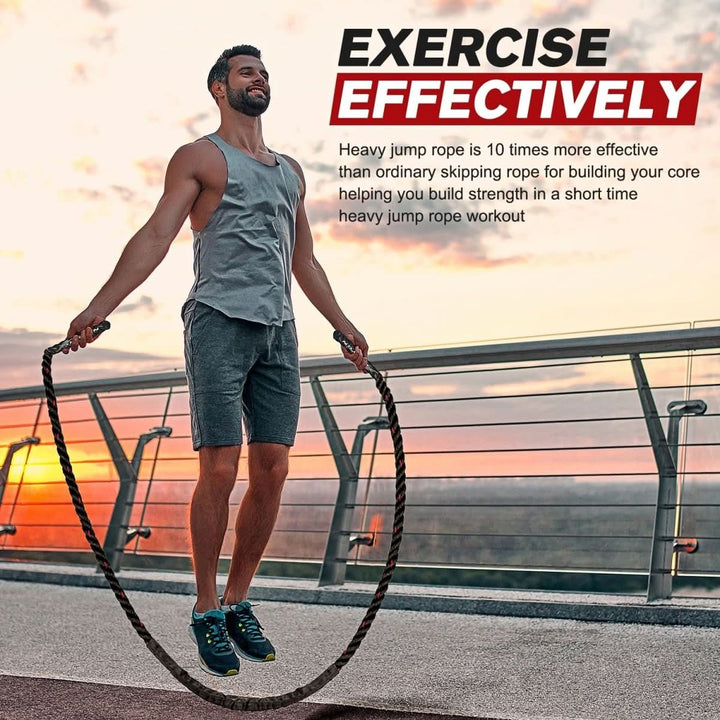 Lisslune | Adjustable Jump Rope with Weights for Strength & Endurance Training