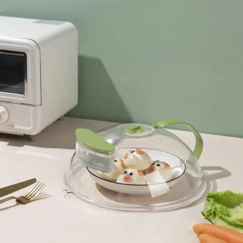 Lisslune | Handy Microwave Cover | Locks in Moisture, Safe Handle & Versatile for Home, Dorms, and Apartments
