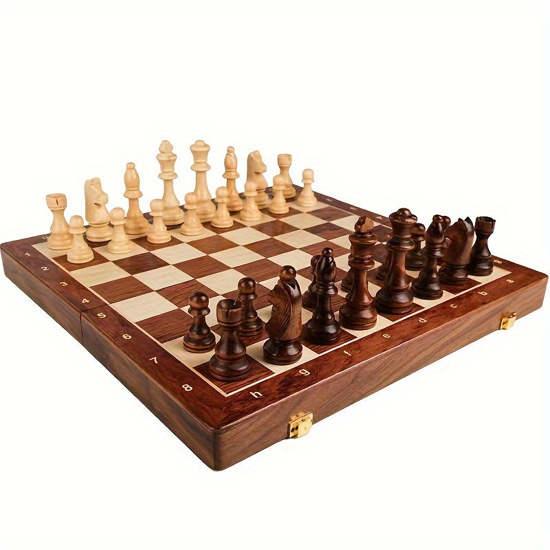 Lisslune | RoyalWood Luxury Chess Set – Solid Wooden Chessboard with Finely Detailed Pieces