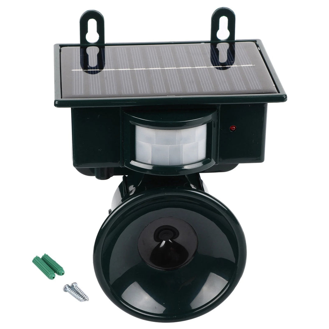 Lisslune | Solar-Powered Bird Repellent with Motion Sensor – Sound Deterrent for Outdoor