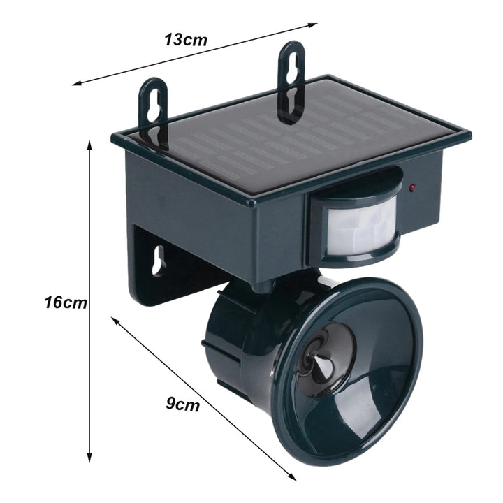 Lisslune | Solar-Powered Bird Repellent with Motion Sensor – Sound Deterrent for Outdoor