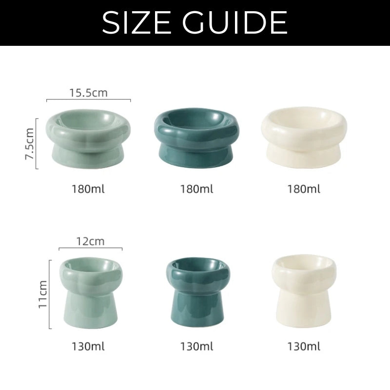 Lisslune | Luna Ceramic Elevated Cat Bowls