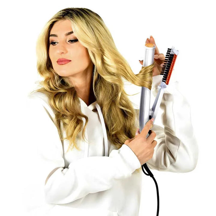 Lisslune | Professional 2 in 1 Rotating Iron Hair Brush