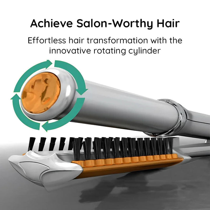 Lisslune | Professional 2 in 1 Rotating Iron Hair Brush