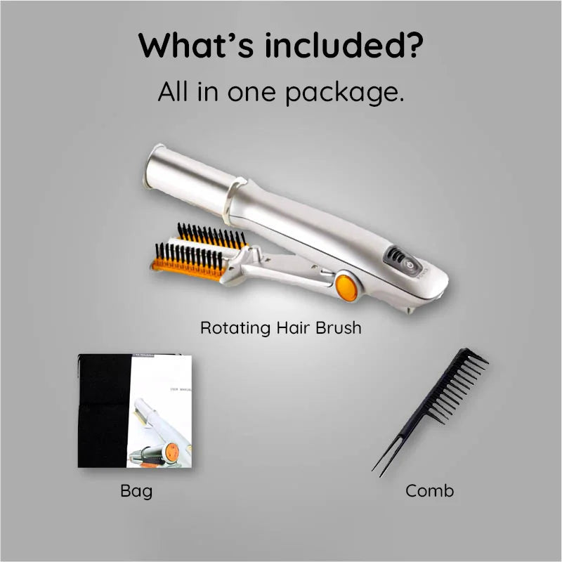 Lisslune | Professional 2 in 1 Rotating Iron Hair Brush