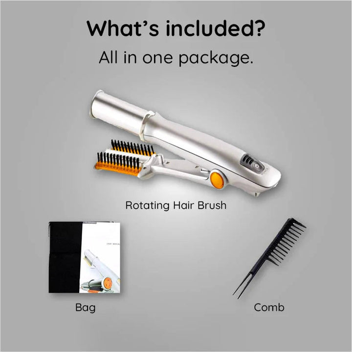 Lisslune | Professional 2 in 1 Rotating Iron Hair Brush