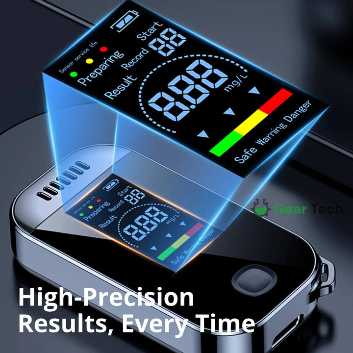 Lisslune | Professional Breathalyzer Alcohol Meter | High-Precision, Contactless Design & Ideal for Home, Camping, or Safe Driving