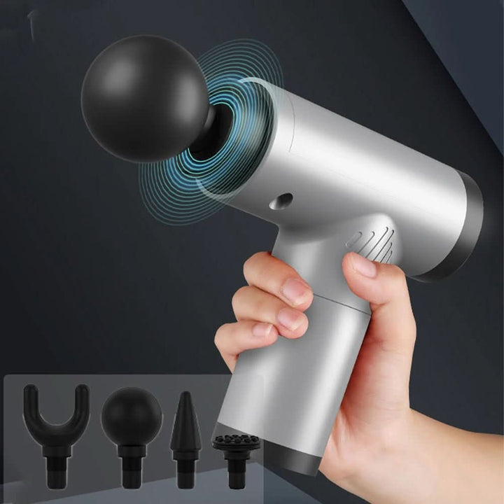 Lisslune | Compact fascia gun with 6 settings & 4 massage heads