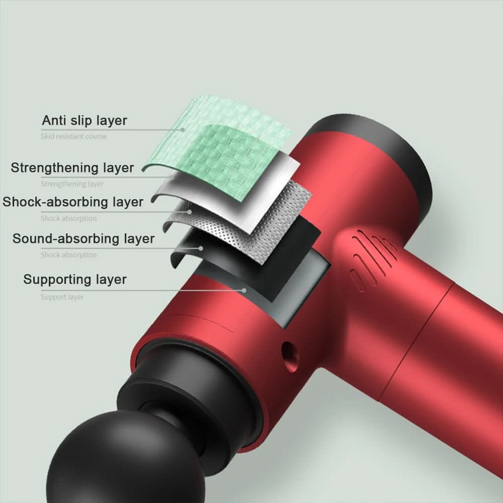 Lisslune | Compact fascia gun with 6 settings & 4 massage heads