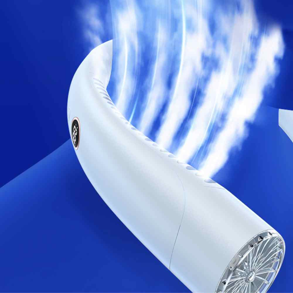 Lisslune | Bladeless Portable Neck Fan with 3 Speed Silent Cooling 4000 mAh Rechargeable