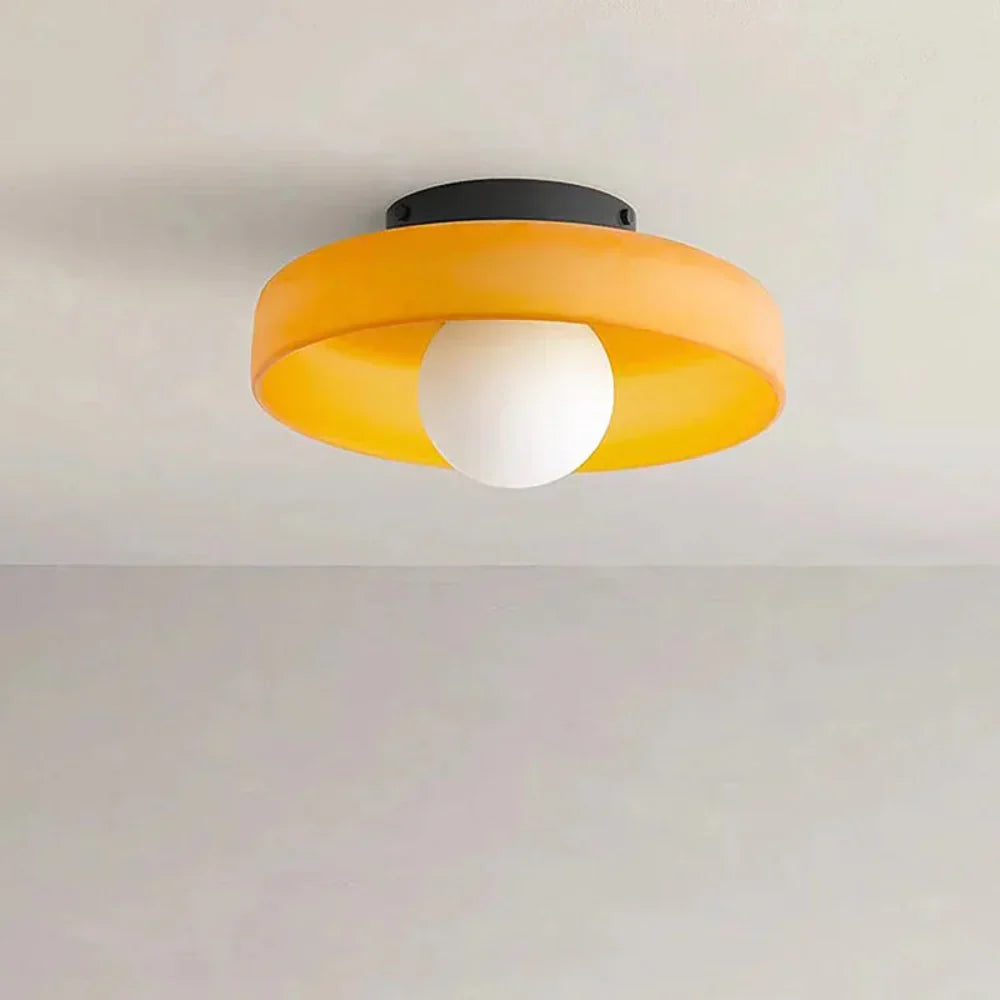 Lisslune | PureGlow Minimalist Glass Ceiling Light – Scandinavian Flush Mount Fixture