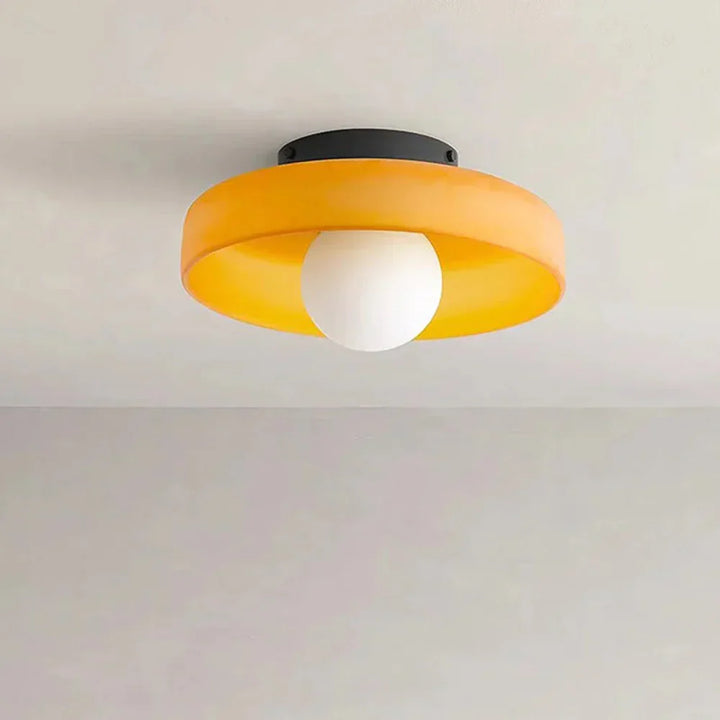 Lisslune | PureGlow Minimalist Glass Ceiling Light – Scandinavian Flush Mount Fixture