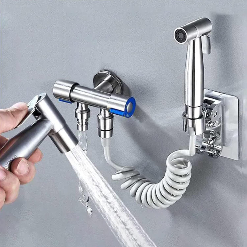 Lisslune | PureMist Handheld Bidet Sprayer with Adjustable Water Flow – Stainless Steel Hygiene Kit