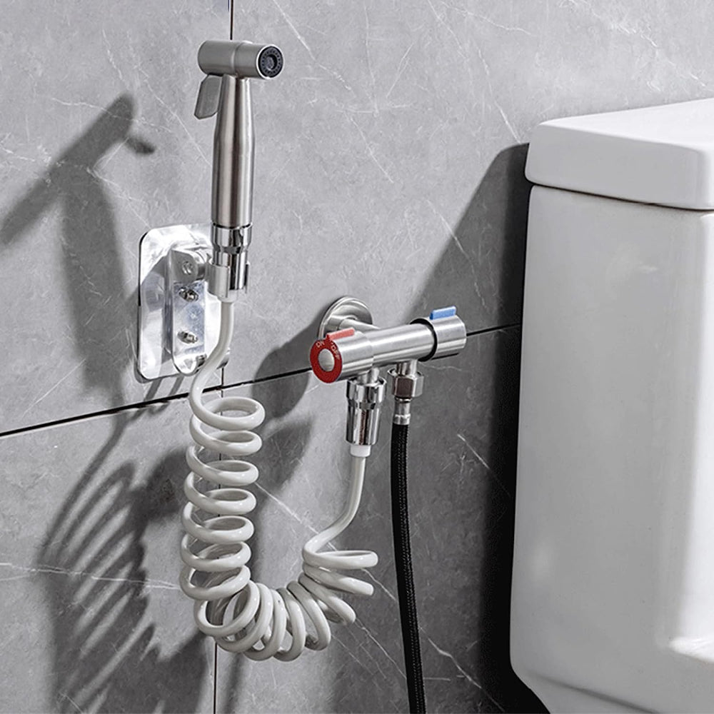 Lisslune | PureMist Handheld Bidet Sprayer with Adjustable Water Flow – Stainless Steel Hygiene Kit