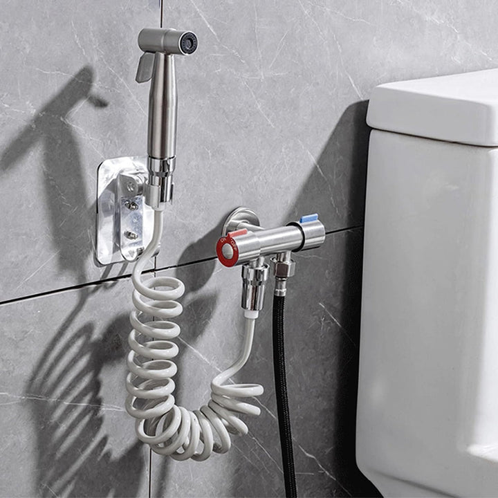 Lisslune | PureMist Handheld Bidet Sprayer with Adjustable Water Flow – Stainless Steel Hygiene Kit