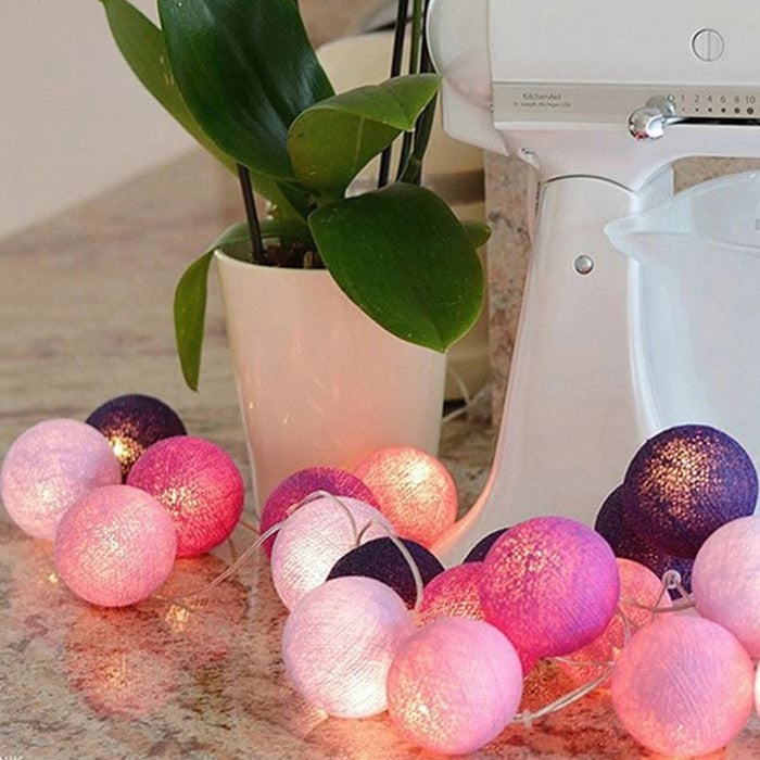 Lisslune | Royallure Cotton Balloon String Lights – Cozy Decoration for Home & Celebrations