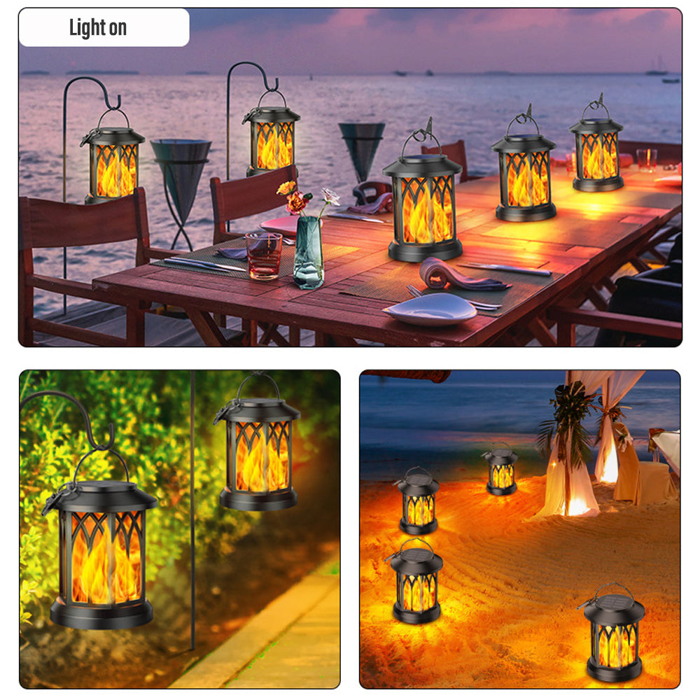 Lisslune | FlameGlow™ - Hanging Solar Flame Lantern (2-Pack)