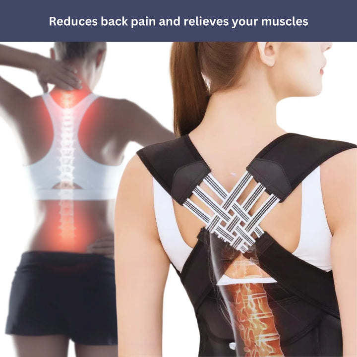 Lisslune | Back Support and Posture Corrector | Adjustable, Comfortable & Ideal for Improving Confidence and Posture