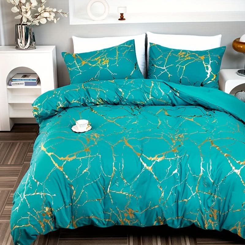 Lisslune | Marble Design Duvet Cover Set for Modern Bedroom