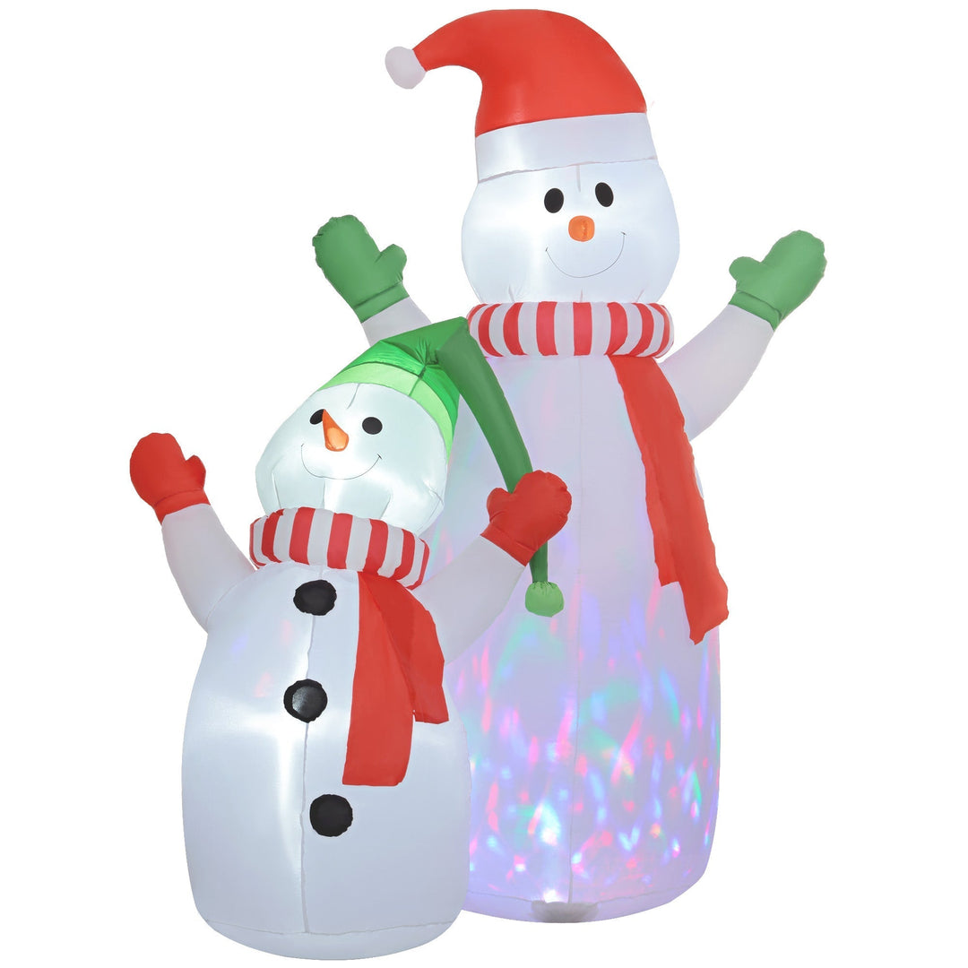 Lisslune | SnowGlow Inflatable Snow Family – 240 cm Christmas Decoration with LED Lighting and Fan