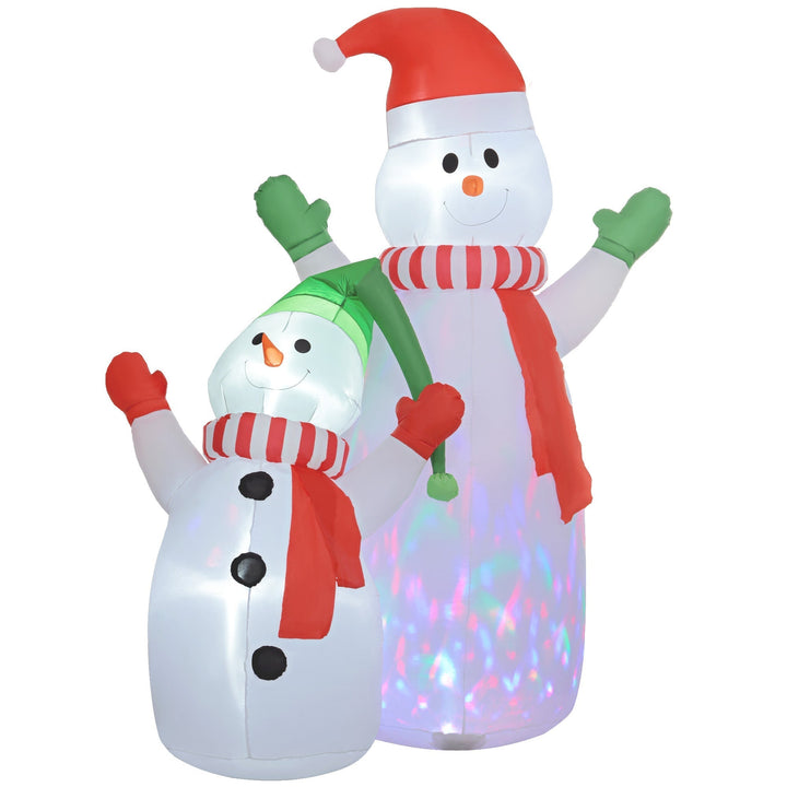 Lisslune | SnowGlow Inflatable Snow Family – 240 cm Christmas Decoration with LED Lighting and Fan