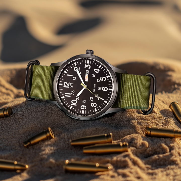 Lisslune | Men’s Rugged Outdoor Watch – Waterproof Military-Style Stainless Steel Timepiece