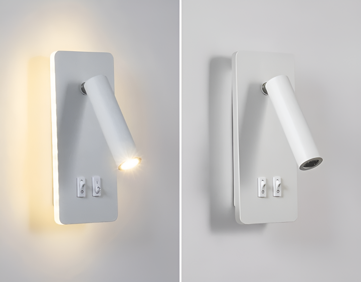 Lisslune | Swivel330 | Minimalist Cylinder Wall Light – Adjustable 330° Rotating LED Sconce