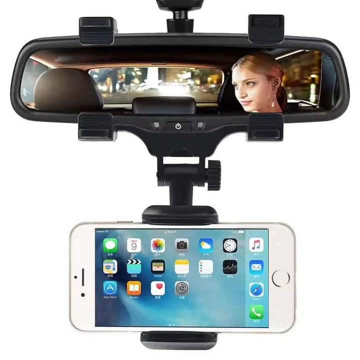 Lisslune | Rearview Mirror Phone Mount for Safe & Comfortable Driving