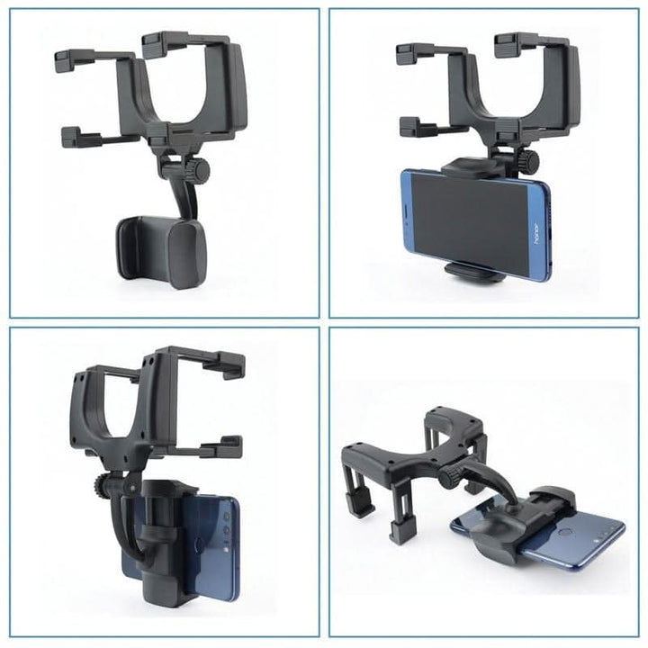 Lisslune | Rearview Mirror Phone Mount for Safe & Comfortable Driving