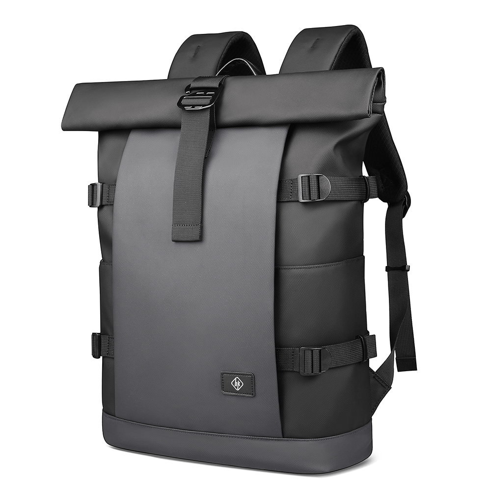Lisslune | Expandable outdoor backpack with laptop compartment, rolltop & theft protection