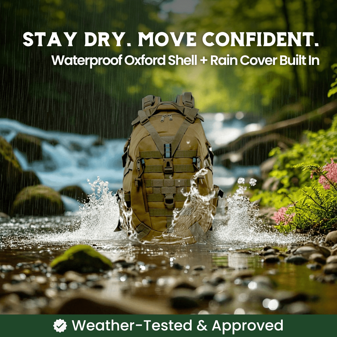 Lisslune | 40L Outdoor Backpack with MOLLE System & Waterproof Military Construction