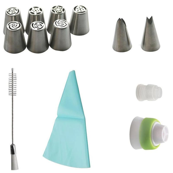 Lisslune | Nozzle Set made of stainless steel (13 pieces) for cupcakes & cake decoration
