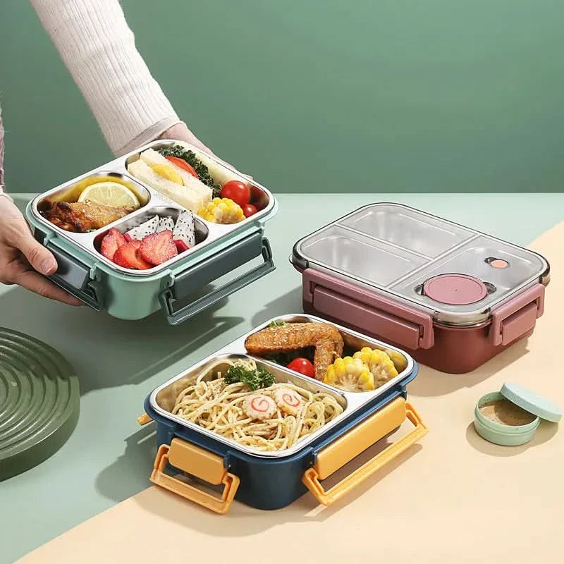 Lisslune | Leak-Proof Stainless Steel Lunchbox with Cutlery (850 ml) – For Work, School & On the Go